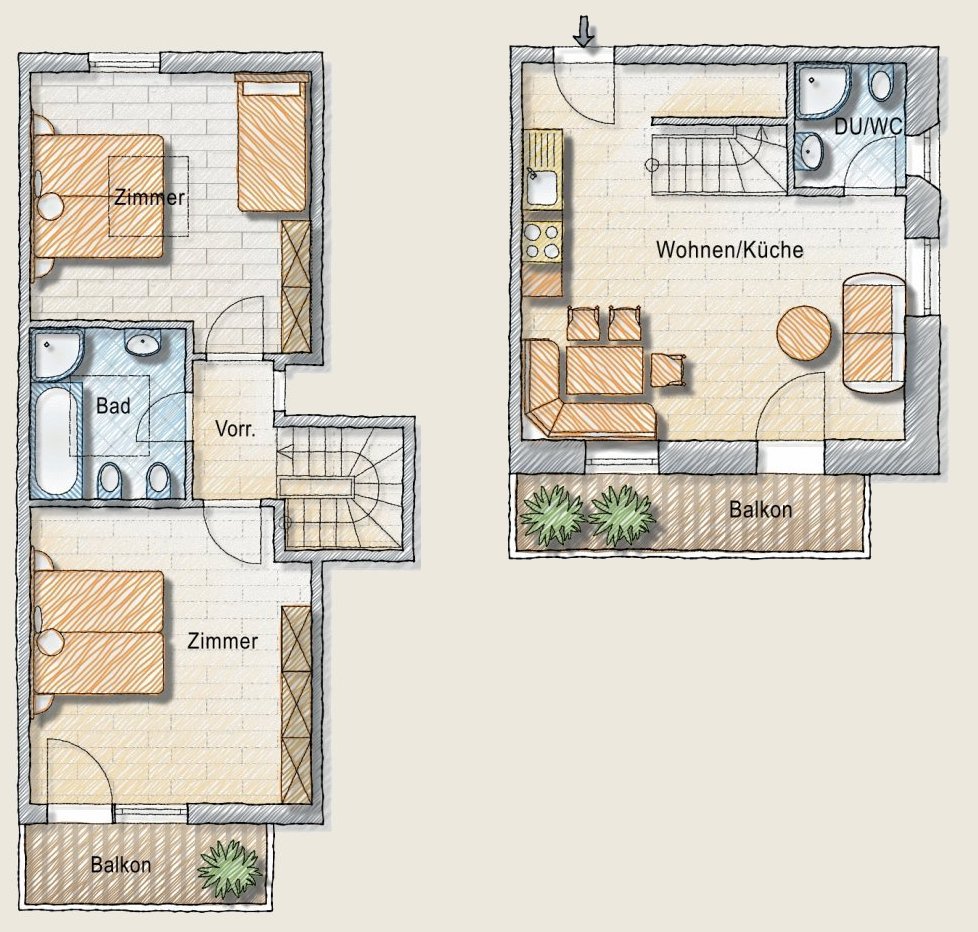 Apartment "Flieder" Floor plan